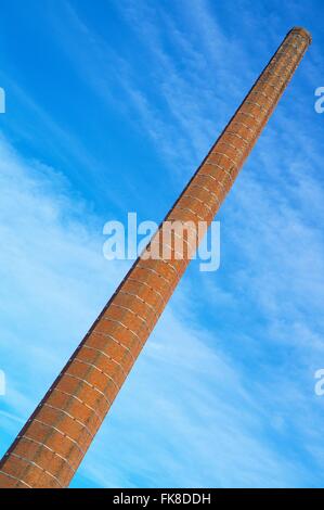 Dixon's Chimney. 290 feet tall former textile mill chimney stack. Shaddon Mill, Junction Street, Carlisle, Cumbria, England, UK. Stock Photo