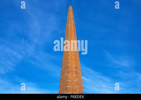 Dixon's Chimney. 290 feet tall former textile mill chimney stack. Shaddon Mill, Junction Street, Carlisle, Cumbria, England, UK. Stock Photo