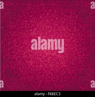 Red vintage seamless pattern grunge floral background design Stock Vector
