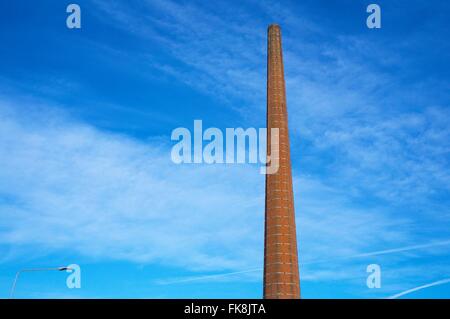 Dixon's Chimney. 290 feet tall former textile mill chimney stack. Shaddon Mill, Junction Street, Carlisle, Cumbria, England, UK. Stock Photo