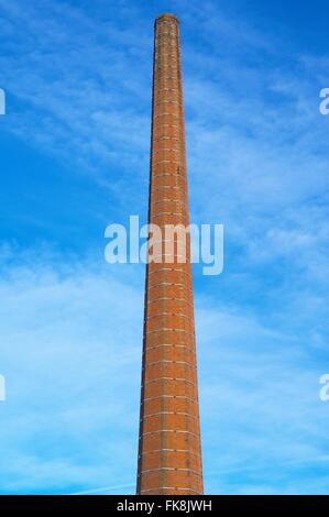 Dixon's Chimney. 290 feet tall former textile mill chimney stack. Shaddon Mill, Junction Street, Carlisle, Cumbria, England, UK. Stock Photo