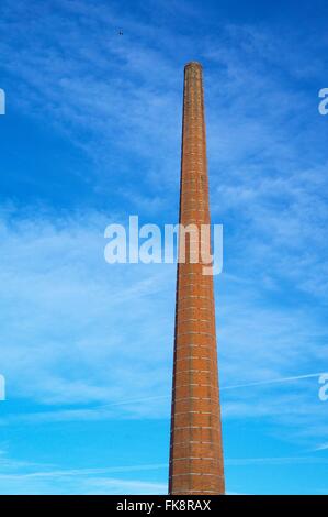 Dixon's Chimney. 290 feet tall former textile mill chimney stack. Shaddon Mill, Junction Street, Carlisle, Cumbria, England, UK. Stock Photo