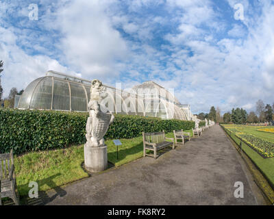 Palm house at the Royal botanical gardens at Kew, London. Stock Photo