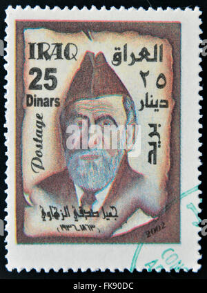 IRAQ - CIRCA 2002: A stamp printed in Iraq shows Jamel Sidqi Al-Zahawi, poet, circa 2002 Stock Photo