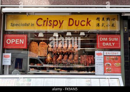 Front of a chinese restaurant in Gerrad street London Stock Photo