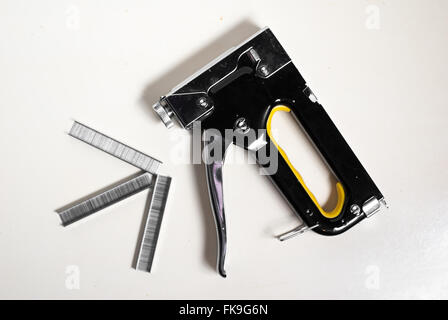 Stapler  on a white background. Working tools. Stock Photo
