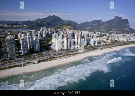 Aerial view of Barra da Tijuca in the West Zone of the city Stock Photo