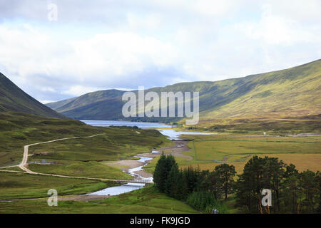 A view of Loch Garry, from the A9 Trunk Road through Perth & Kinross, Scotland Stock Photo