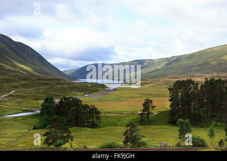 A view of Loch Garry, from the A9 Trunk Road through Perth & Kinross, Scotland Stock Photo