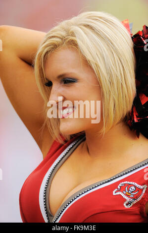 Tampa, FL, USA. 25th Sep, 2011. A Tampa Bay Buccaneers cheerleader performs during the Bucs game against the Atlanta Falcons at Raymond James Stadium on Sept. 25, 2011 in Tampa, FL. © Scott A. Miller/ZUMA Wire/Alamy Live News Stock Photo