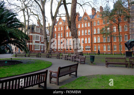 London, UK - 24 February 2016: Mount Street Gardens - a public garden in the heart of Mayfair Stock Photo