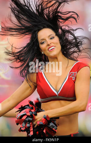 Tampa, FL, USA. 25th Sep, 2011. A Tampa Bay Buccaneers cheerleader performs during the Bucs game against the Atlanta Falcons at Raymond James Stadium on Sept. 25, 2011 in Tampa, FL. © Scott A. Miller/ZUMA Wire/Alamy Live News Stock Photo