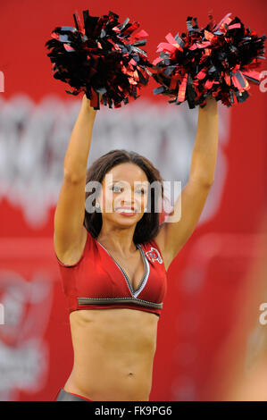 Tampa, FL, USA. 25th Sep, 2011. A Tampa Bay Buccaneers cheerleader performs during the Bucs game against the Atlanta Falcons at Raymond James Stadium on Sept. 25, 2011 in Tampa, FL. © Scott A. Miller/ZUMA Wire/Alamy Live News Stock Photo