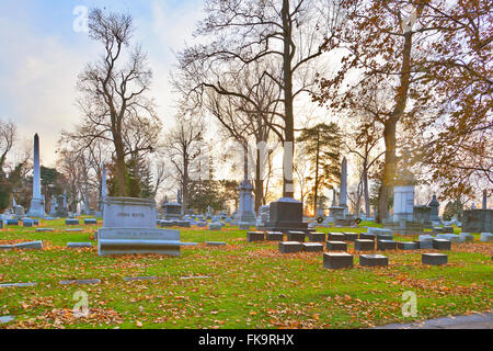 Forest Lawn Cemetery in Buffalo NY Stock Photo