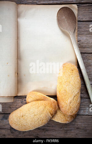 Biscuits Recipe With Copy Space Stock Photo