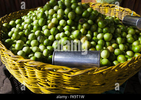 Umbu in straw basket Stock Photo