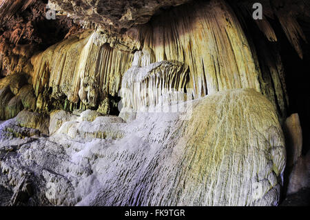 Speleothems in cave Stock Photo