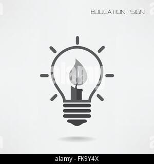 Creative light bulb Idea concept background design for poster flyer cover brochure,education concept ,business idea ,abstract ba Stock Vector
