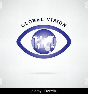 global vision sign,eye icon,search symbol,business concept.vector illustration ,credit :NASA Stock Vector