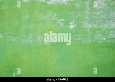 old painted green wall Stock Photo