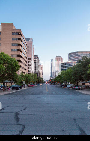 Looking South on Congress Avenue in Austin, Texas Stock Photo
