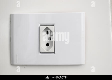 Three-pin socket - new Brazilian standard Stock Photo