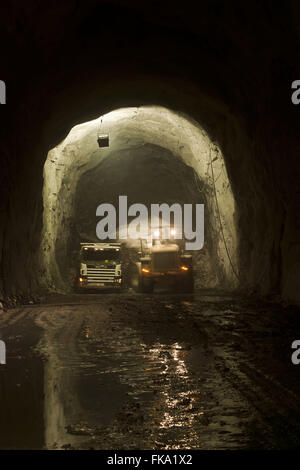Inside the Tunnel under the Cuncas I saw Braga - Sao Francisco river transposition Stock Photo