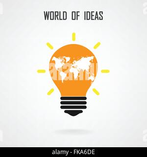 Creative light bulb Idea concept background design for poster flyer cover brochure ,business idea ,abstract background. Stock Vector