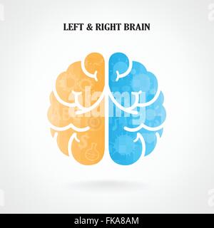 Creative left brain and right brain Idea concept background .vector illustration Stock Vector