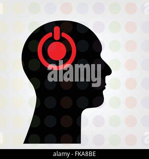 Creative silhouette head brain Idea concept background design for poster flyer cover brochure ,business idea Stock Vector