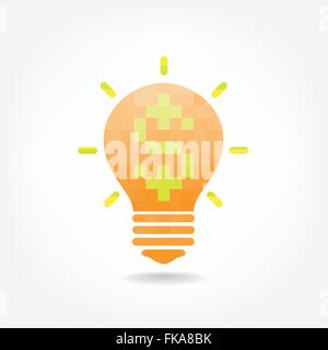 Creative light bulb symbol ,business Idea ,abstract background.vector illustration Stock Vector