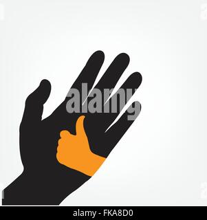 hand icon,hand symbol,abstract background ,business background ,vector illustration Stock Vector