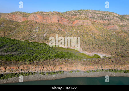 Aerial view of the Buccaneer Archipelago, near Horizontal Falls, Kimberley Region, Western Australia Stock Photo