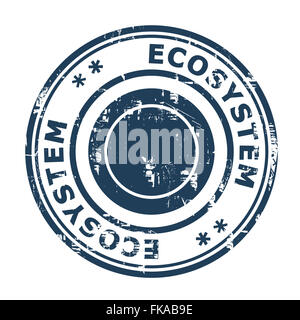 Ecosystem business concept rubber stamp isolated on a white background. Stock Photo
