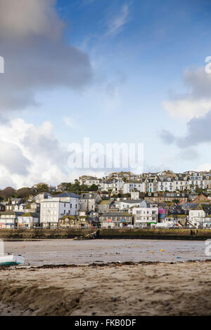 General view of St Ives in Cornwall on a spring morning. Stock Photo