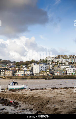 General view of St Ives in Cornwall on a spring morning. Stock Photo