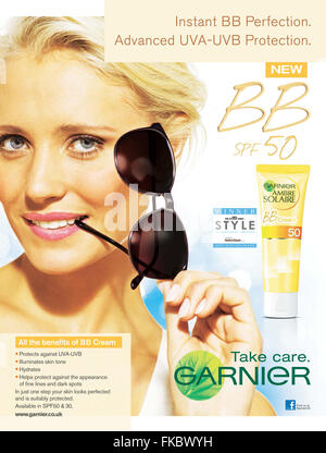 2010s UK Garnier Magazine Advert Stock Photo