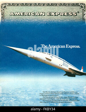 1980s UK British Airways American Express Magazine Advert Stock Photo ...