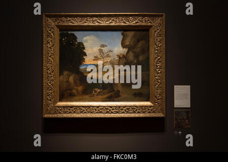 Royal Academy of Arts, London, UK. 8th March, 2016. Il Tramonto, c.1502-05, Giorgione. In the Age of Giorgione, a focused survey of the Venetian Renaissance during the first decade of the sixteenth century. Credit:  artsimages/Alamy Live News Stock Photo