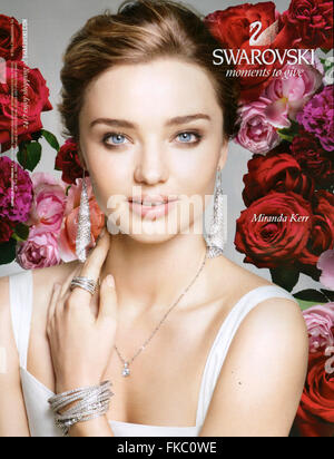 2010s UK Swarovski Magazine Advert Stock Photo