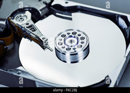 Technology of a modern hard drive Stock Photo
