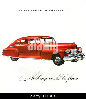 1940s USA Lincoln Magazine Advert (detail) Stock Photo