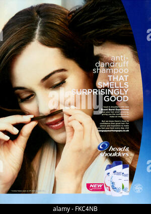 2010s UK Head and Shoulders Magazine Advert Stock Photo