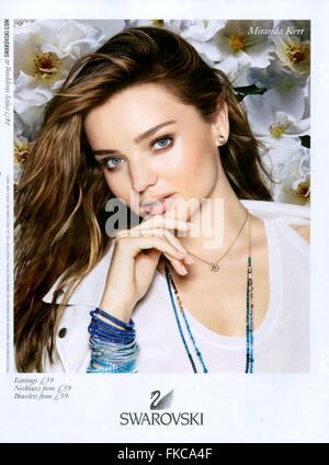 2010s UK Swarovski Magazine Advert Stock Photo