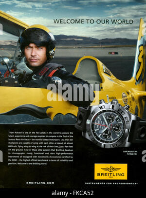 2010s UK Breitling Magazine Advert Stock Photo