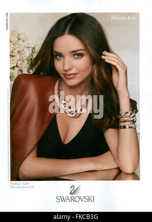 2010s UK Swarovski Magazine Advert Stock Photo