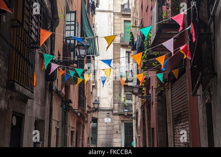 Street, El Born quarter, Ciutat Vella, Barcelona. Stock Photo