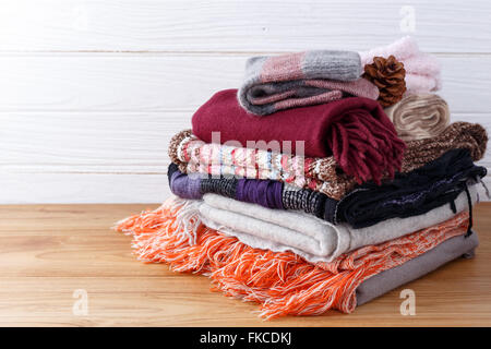Wool fabric. A soft and warm blanket. Material for the production of  clothing. Cloth samples close up. Textile background Stock Photo - Alamy