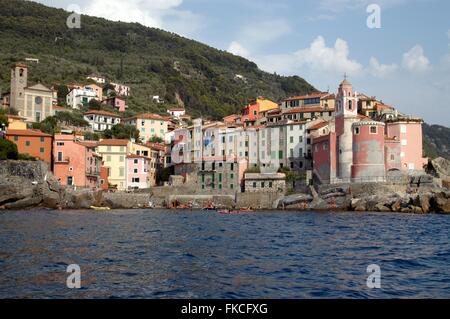 Italy, the little Tellaro village near Lerici town, La Spezia gulf, Liguria region Stock Photo