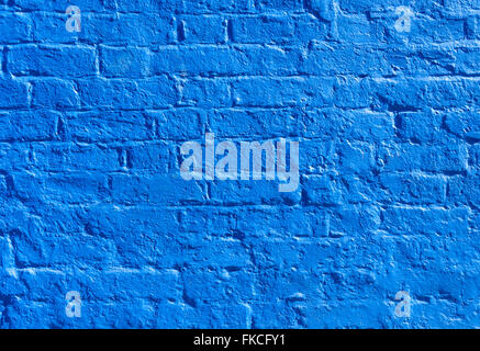 Blue painted brick wall texture Stock Photo